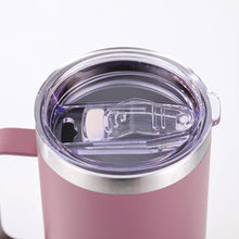 Load image into Gallery viewer, Insulated Coffee Mug with Handle and Sliding Lid (Pink)