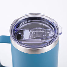 Load image into Gallery viewer, Insulated Coffee Mug with Handle and Sliding Lid (Dark Blue)