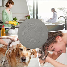 Load image into Gallery viewer, Hair Catcher Round Silicone Hair Stopper with Suction Cup - Pack of 2 (Grey)