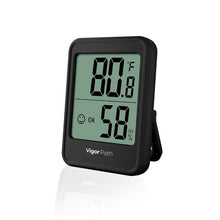 Load image into Gallery viewer, Digital Hygrometer Indoor Thermometer - AAA Battery-Powered Humidity Gauge (Black)
