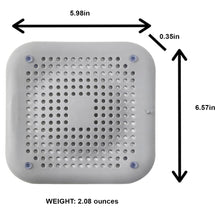 Load image into Gallery viewer, Shower Drain Hair Catcher - 6.57x5.98- inch Square Drain with Suction Cups - 2 Pack (Grey)