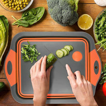 Load image into Gallery viewer, Collapsible Cutting Board - Portable Multi-Purpose Dish Tub (Orange)