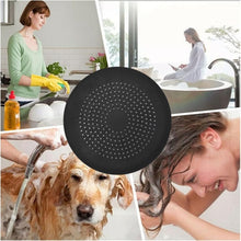 Load image into Gallery viewer, Hair Catcher Round Silicone Hair Stopper with Suction Cup - Pack of 2 (Black)