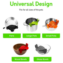 Load image into Gallery viewer, Clip on Strainer Colander - Cooking Strainer with Silicone Grip (Grey)