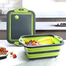Load image into Gallery viewer, Collapsible Cutting Board - Portable Multi-Purpose Dish Tub (Green)