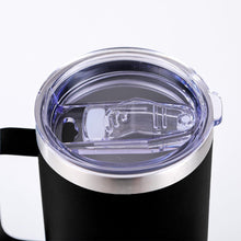 Load image into Gallery viewer, Insulated Coffee Mug with Handle and Sliding Lid (Black)