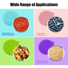Load image into Gallery viewer, Pack of 6 Salad Dressing Container To Go: Small Condiment Containers with Lids, Reusable Stainless Steel Sauce Cups, Leakproof Silicone Lids for Bento Box, Picnic and Travel (Multi Color - 1.69oz)