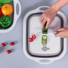 Load image into Gallery viewer, Collapsible Cutting Board - Portable Multi-Purpose Dish Tub (Grey)