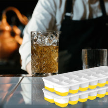Load image into Gallery viewer, 2 Pack Silicone stackable Ice Cube Trays - (White+Yellow)