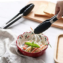 Load image into Gallery viewer, 2-Pack of 9" (Small) & 12" (Large) Kitchen Tongs Set: Non-Stick Silicone-Stainless Steel Cooking Tongs, BPA Free, Heat Resistant (480°F) - Non-Slip Grip & Locking Metal Food Tongs (Black)