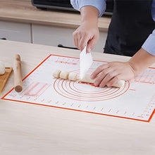 Load image into Gallery viewer, 2 Pack - Non-Stick Silicone Baking Mat - (15.7'x19.7'inch) Pastry Mat with Measurements Perfect for for Pizza, Cake, Fondant, Cookies and Bread Making - Medium