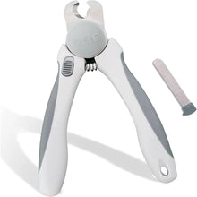 Load image into Gallery viewer, Pet Nail Clipper - Pet Grooming Tool for Nail Clipping and Trimming - plus a Bonus Free Nail File (Gray)