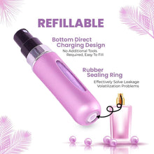 Load image into Gallery viewer, Portable Mini Refillable Perfume/Cologne Atomizer Bottle - great for travel, parties and events - Travel & toiletry accessory great for both men and women - 5ml/0.2oz (Pack of 2 - Gold)