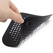 Load image into Gallery viewer, Shower Drain Hair Catcher - 5.7- inch Square Drain with Suction Cups 2 Pack (Grey)