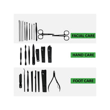 Load image into Gallery viewer, Professional Manicure Set - Portable Travel Nail Kit (26 Piece - Red and Black)