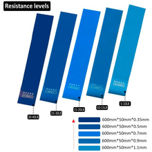Load image into Gallery viewer, Resistance Bands - 5 Exercise Workout Levels for Home Gym Long Exercise Workout – Essential Fitness Equipment for Training, Yoga (Blue)