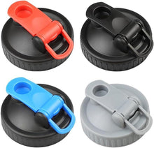 Load image into Gallery viewer, 4 Pack Wide Mouth Flip Cap Mason Jar Lids for Mason Jars - Airtight Sealing, Leak-Proof Design, and Convenient Pouring Spout (Jars Sold Separately) (Variety Pack)