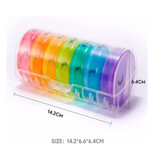 Load image into Gallery viewer, 7-Day Pill Organizer with Two Compartments Per Day (Black)