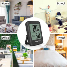 Load image into Gallery viewer, Digital Hygrometer Indoor Thermometer - AAA Battery-Powered Humidity Gauge (Black)