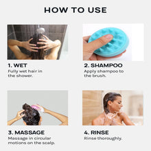 Load image into Gallery viewer, 2 Pack Hair Scalp Massager Shampoo Brush with Soft Silicone Bristles for Removing Dandruff, Waterproof Hair Scrubber for Wet & Dry Hair, Ideal for Men & Women (Red & Black)