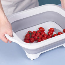 Load image into Gallery viewer, Collapsible Cutting Board - Portable Multi-Purpose Dish Tub (Grey)