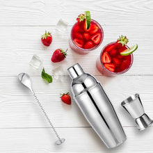 Load image into Gallery viewer, Cocktail Shaker Bar Set - Professional Margarita Mixer with Measuring Jigger & Mixing Spoon - 750ml / 25oz