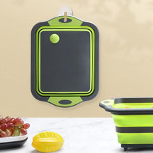 Load image into Gallery viewer, Collapsible Cutting Board - Portable Multi-Purpose Dish Tub (Green)