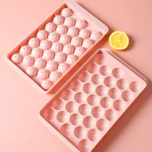 Load image into Gallery viewer, Round Ice Cube Trays for Freezer - Includes 2 Ice Trays with Storage Ice Bucket, & Scoop (Pink)