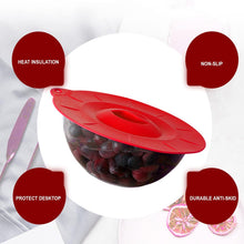 Load image into Gallery viewer, Set of 5 Silicone Lids - Includes 5 Sizes(XS, S, M, L, XL) BPA-Free (Red)