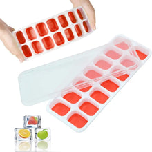 Load image into Gallery viewer, 2 Pack Silicone stackable Ice Cube Trays - (White+Red)