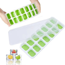 Load image into Gallery viewer, 2 Pack Silicone stackable Ice Cube Trays - (White+Green)