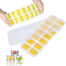 Load image into Gallery viewer, 2 Pack Silicone stackable Ice Cube Trays - (White+Yellow)