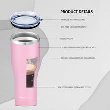 Load image into Gallery viewer, Insulated Tumbler Cup with Slide Lid - 40oz (Pink)
