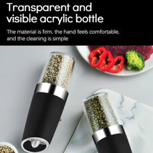 Load image into Gallery viewer, Electric Salt and Pepper Grinder Set with Adjustable Coarseness, Battery-Powered LED Light, One-Hand Automatic Operation, and Black Finish (2-Pack)