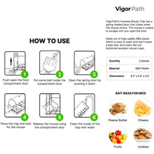 Load image into Gallery viewer, Humane Mouse Trap - Reusable and Eco-Friendly - Catch and Release Mouse Trap (Green)