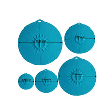Load image into Gallery viewer, Set of 5 Silicone Lids - Includes 5 Sizes(XS, S, M, L, XL) BPA-Free (Blue)