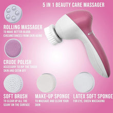Load image into Gallery viewer, Facial Cleansing Brush - Facial Scrubber for Skin Cleansing, Exfoliating, and Massaging (Pink)