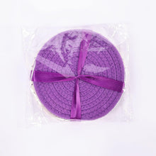 Load image into Gallery viewer, 100% Cotton Thread Weave Potholders and Trivets - Stylish Coasters, Hot Pads, Hot Mats, Spoon Rest (Set of 3) - Purple