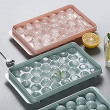 Load image into Gallery viewer, Round Ice Cube Trays for Freezer - Includes 2 Ice Trays with Storage Ice Bucket, & Scoop (Blue)