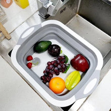 Load image into Gallery viewer, Collapsible Cutting Board - Portable Multi-Purpose Dish Tub (Grey)