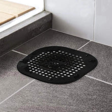 Load image into Gallery viewer, Shower Drain Hair Catcher - 5.7- inch Square Drain with Suction Cups 2 Pack (Grey)