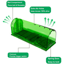Load image into Gallery viewer, Humane Mouse Trap - Reusable and Eco-Friendly - Catch and Release Mouse Trap (Green)