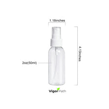 Load image into Gallery viewer, Mini Travel Spray Bottles, Set of 6 with Labels Included - 2oz/50ml