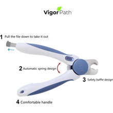Load image into Gallery viewer, Pet Nail Clipper - Pet Grooming Tool for Nail Clipping and Trimming - plus a Bonus Free Nail File (Blue)