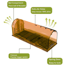 Load image into Gallery viewer, Humane Mouse Trap - Reusable and Eco-Friendly - Catch and Release Mouse Trap (Brown)