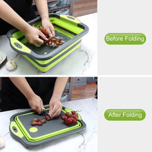 Load image into Gallery viewer, Collapsible Cutting Board - Portable Multi-Purpose Dish Tub (Green)