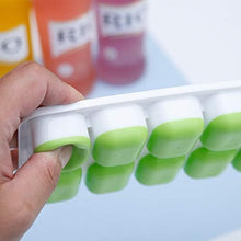 Load image into Gallery viewer, 2 Pack Silicone stackable Ice Cube Trays - (White+Green)