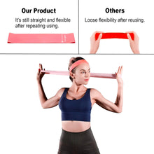 Load image into Gallery viewer, Resistance Bands - 5 Exercise Workout Levels for Home Gym Long Exercise Workout – Essential Fitness Equipment for Training, Yoga (Pink)