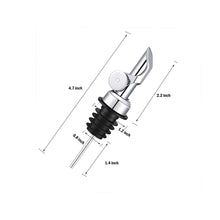 Load image into Gallery viewer, 4 Pcs Weighted Stainless Steel Liquor Bottle Pourers (Silver)