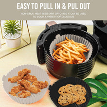 Load image into Gallery viewer, 2-Piece Set of Air Fryer Silicone Liners for 3 to 5 QT Baskets | Small 6.7 inch - Grey